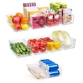 thumbnail image 1 of Sindcom Set of 10 Fridge Organizer, Refrigerator Organizing Bins with Handles, BPA-Free Clear Plastic Fridge Storage Containers, 1 of 7