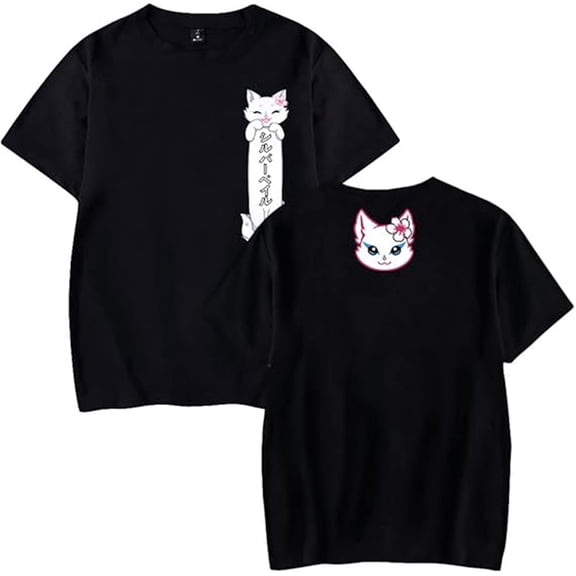 Vtuber Silvervale Cosplay T-Shirt 2D Print Harajuku Womens Summer Kawaii Short Sleeve Tops T-Shirt