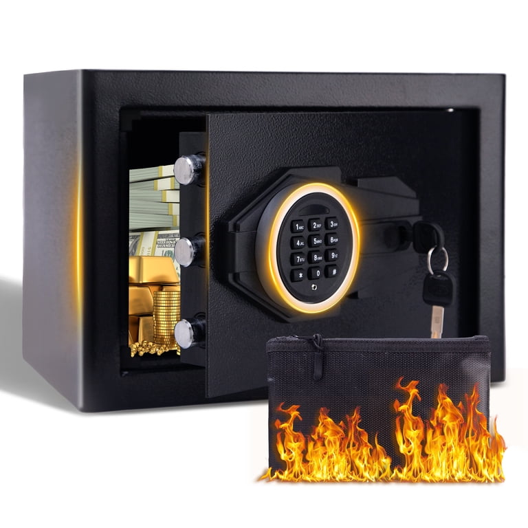Small Safe 4.2 Cu Ft Fireproof Safe Box With Digital Lock & Alarm ...