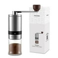thumbnail image 1 of Vucchini Manual Coffee Grinder with Ceramic Burr - 6 Adjustable Settings - Portable Hand Coffee Bean Mill - Silver, 1 of 9