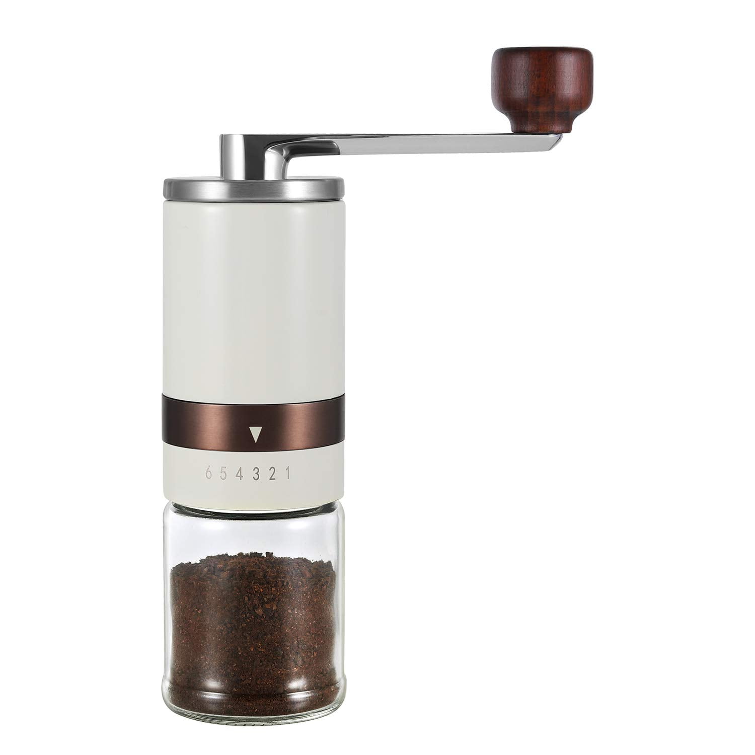 Vucchini Manual Coffee Grinder with Ceramic Burr 6 Adjustable
