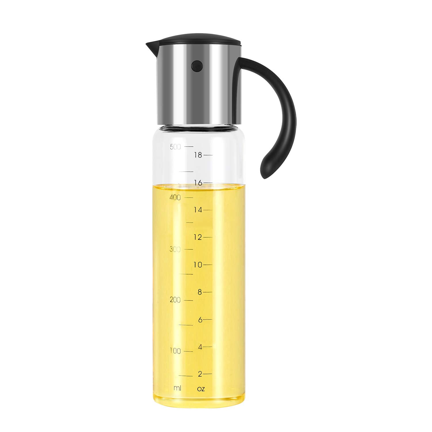 Vucchini Olive Oil Dispenser Bottle 500ml Glass Auto Flip Condiment
