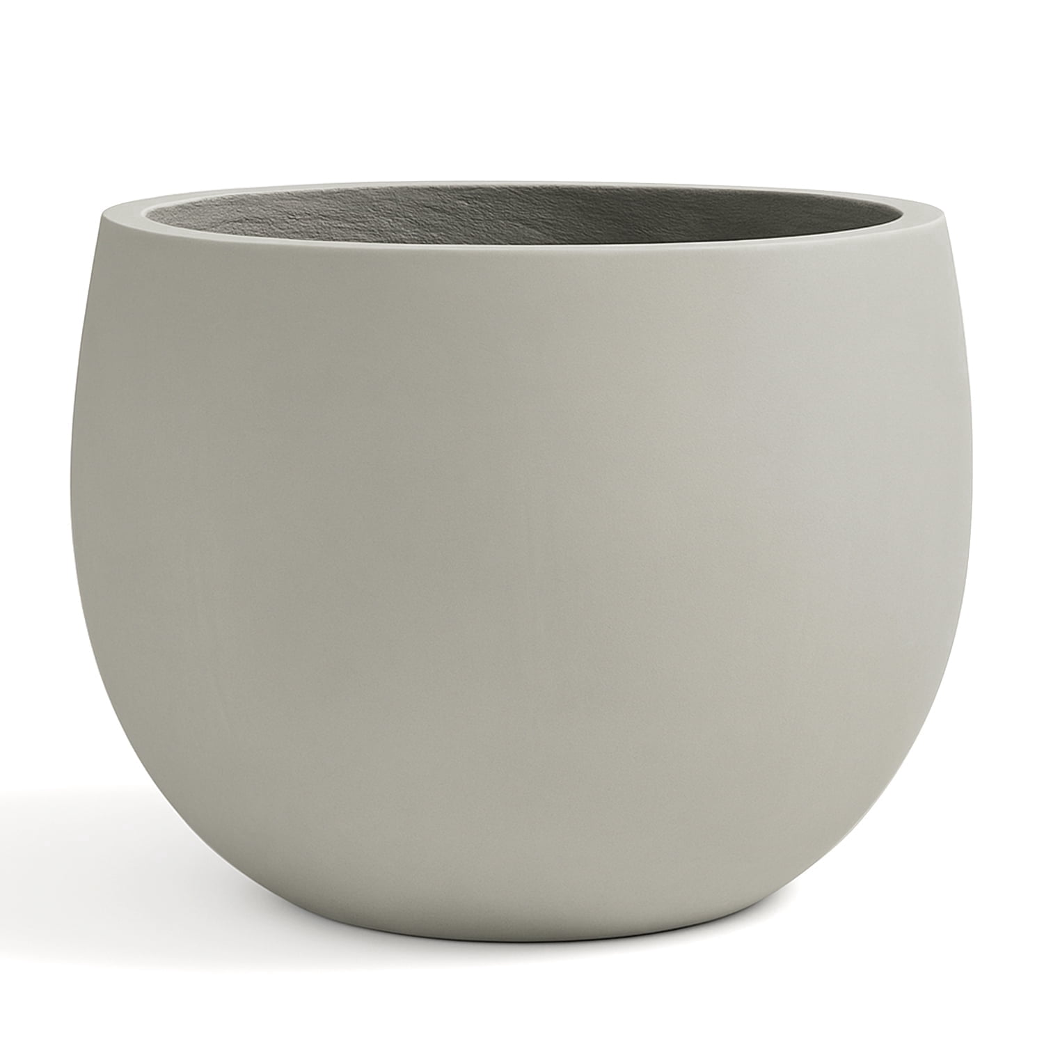 Vucunty Concrete Ball Planter Outdoor Indoor, Large Cement Plant Pots for Trees Flowers (Gray, 20 inch)
