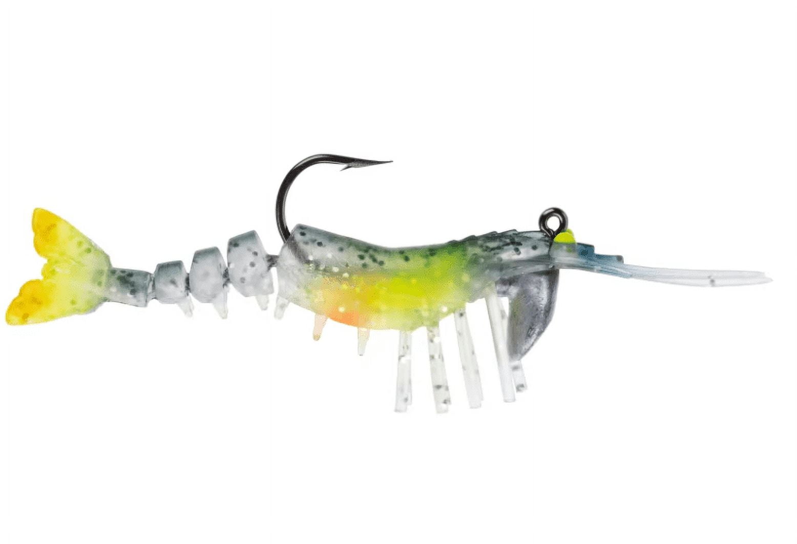 Vudu Shrimp, 3.25 Softbait 1/4 oz, Green Hornet, 2 Count 