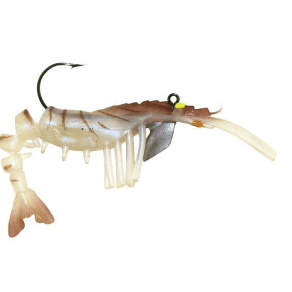Vudu Shrimp 3.25" Softbait, 1/4oz, Natural, 2 Count