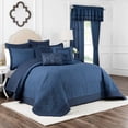 thumbnail image 1 of Vue Bensonhurst Medallion Quilted Bedding Bedspread, Solid, Full, 114 Inches x 104 Inches, Blue, 1 of 6