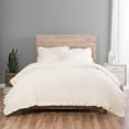 thumbnail image 1 of Vue Signature Rona 3 Piece 100% Cotton Duvet Set - King - Ivory, 1 of 6