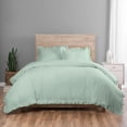thumbnail image 1 of Vue Signature Rona 3 Piece 100% Cotton Duvet Set - King - Mint, 1 of 6