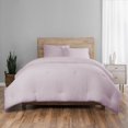 thumbnail image 1 of Vue Elements Lark Solid 3 piece 100% Cotton Duvet set - King - Lilac, 1 of 5