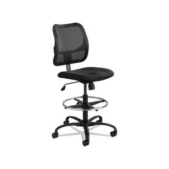 Vue Series Mesh Extended-Height Chair 33" Seat Height, Supports up to 250 lbs., Black Seat/Black Back, Black Base