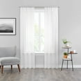 thumbnail image 1 of Vue Snow Voile Sheer Curtain Panels, (6) 37 In X 84 In, Multi-Pack Panels, 6 Curtains, White, 1 of 5