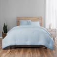thumbnail image 1 of Vue Elements Lark Solid 3 piece 100% Cotton Duvet set - King - Light Blue, 1 of 5