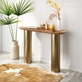thumbnail image 1 of Vuite Console Table Natural & Brass, 1 of 7