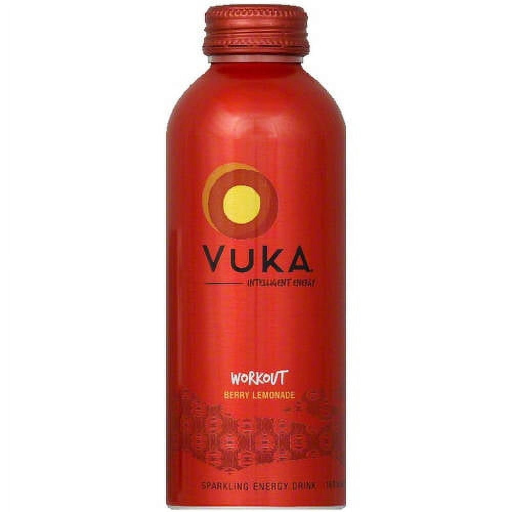 Vuka Workout Berry Lemonade Drink, 16 fl oz, (Pack of 12)