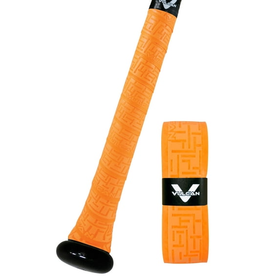 Vulcan 0.50mm Bat Grip | Optic Orange | Baseball/Softball | Multiple Styles