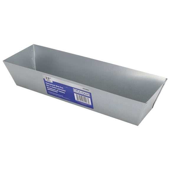 Vulcan 15003 Drywall Mud Pan, 150 cu-in Capacity, 12-7/8 in L Bottom, 3 in W Bottom, Galvanized Steel