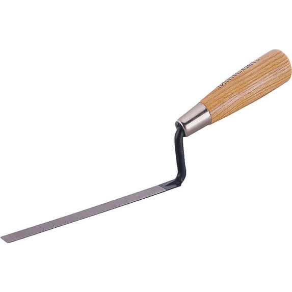 ProSource 16562 Tuck Pointing Trowel, 1/2 in W x 6 in L Forged Metal Blade, Hardwood Handle