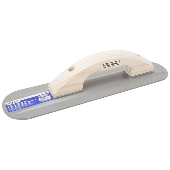 Vulcan 17717 Concrete Float, 16 in L Blade, 3-1/2 in W Blade, 3/16 in Thick Blade, Magnesium Blade, Round End Blade