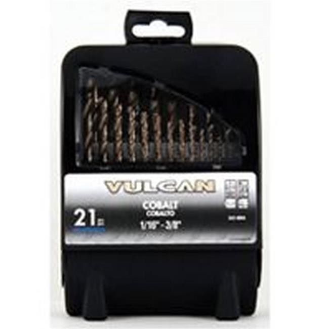 Vulcan 203380OR Metal Index Drill Bit Set, 21Piece, M35 Steel with 5