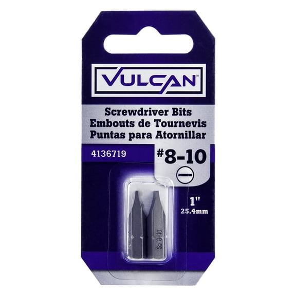 Vulcan 306352OR Screwdriver Bit, Hex Shank, S2 Chrome Molybdenum Steel