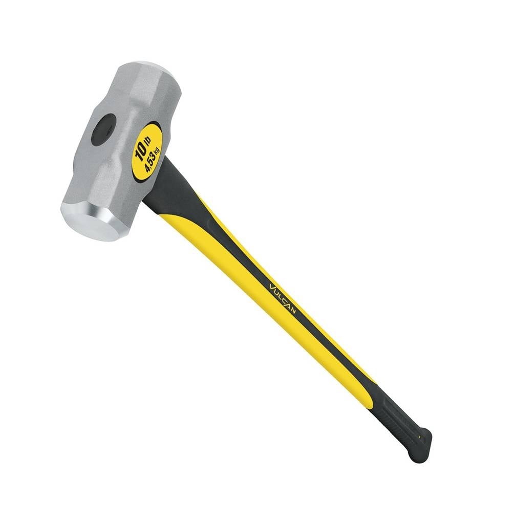 Vulcan 34499 Hammer, 10 lb Head, Sledge, Milled Head, Steel Head