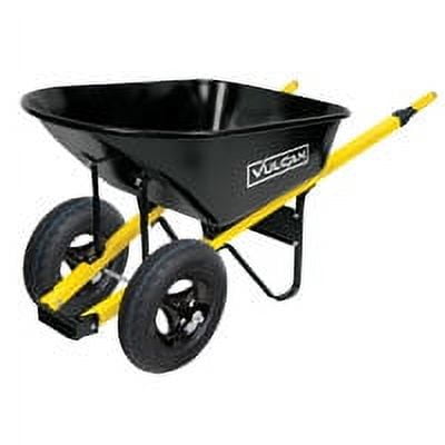 Vulcan 34885 Wheelbarrow, 6 cu-ft Volume, Steel, 2 -Wheel, 16 in Wheel