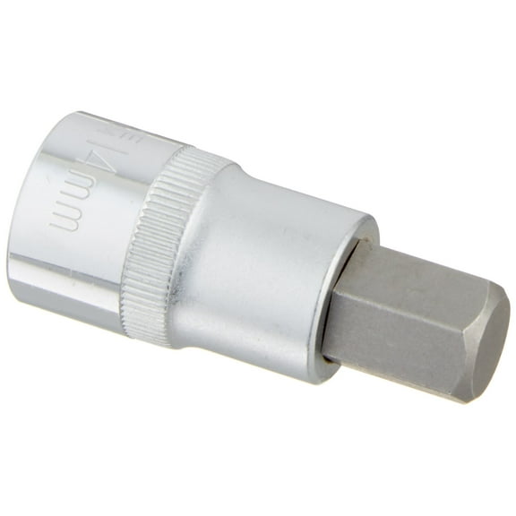 Vulcan Hex Bit Socket, Chrome, 14 mm, 1/2 in Drive, 2-1/2 in OAL