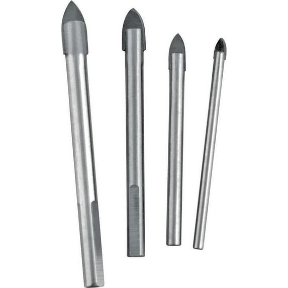 Vulcan 456831OR Glass and Tile Bit Set, 4 Pieces, 1/8 - 5/16 in