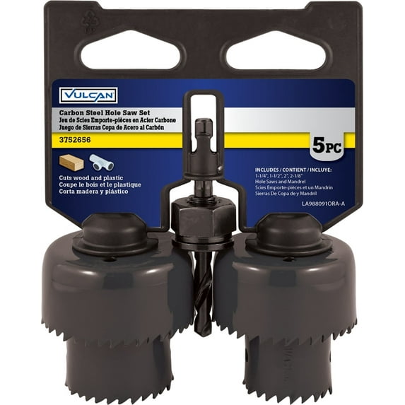 Vulcan 3752656 1.25-2.13 in. Hole Saw Set - 5 Piece