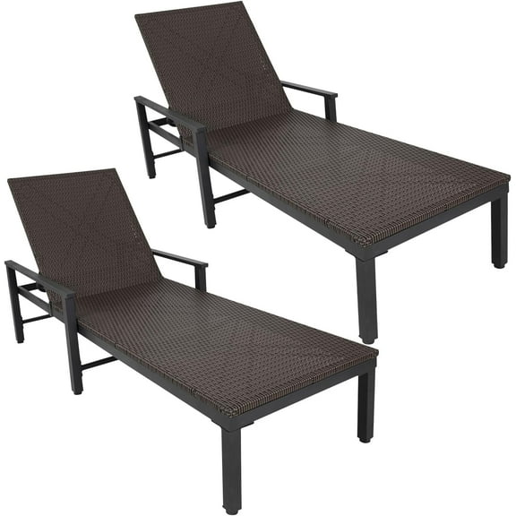 Vulcan Biscayne Wicker Chaise Lounges – 2-Piece Set
