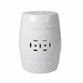 thumbnail image 1 of Vulcan Double Medallion Porcelain Ceramic Stool – Flexible Seating, Optic White, 1 of 7