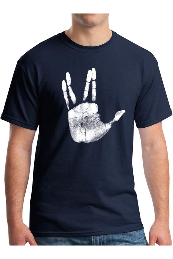 Live Long Star T-Shirt Trek Prosper Tee LLAP Vulcan Greeting Hand Sign Gesture
