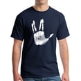 thumbnail image 1 of Live Long Star T-Shirt Trek Prosper Tee LLAP Vulcan Greeting Hand Sign Gesture, 1 of 5