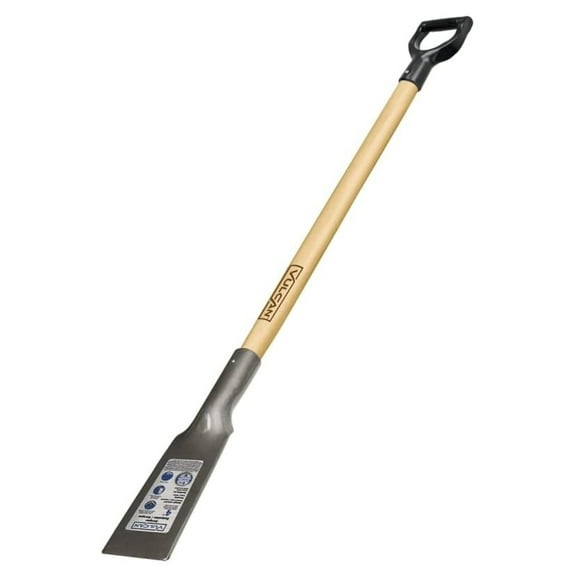 Vulcan Heavy Duty 4 in. Forged Steel Scraper with D-Grip Handle - 42" Hardwood Handle - Excellent for Chopping and Scraping Ice and Snow - Great for Cutting and Chopping in Garden