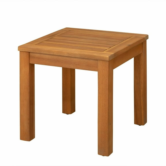 Vulcan Lio Oslo Wooden Side Table Light Brown End Table for Sofa & Bed, Mobile, Snacks & Essentials, Indoor & Outdoor Furniture