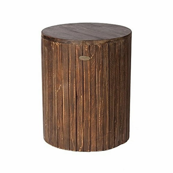 Vulcan Michael Round Rustic Garden Stool & End Table – Adaptable Outdoor Furniture, Patina Finish