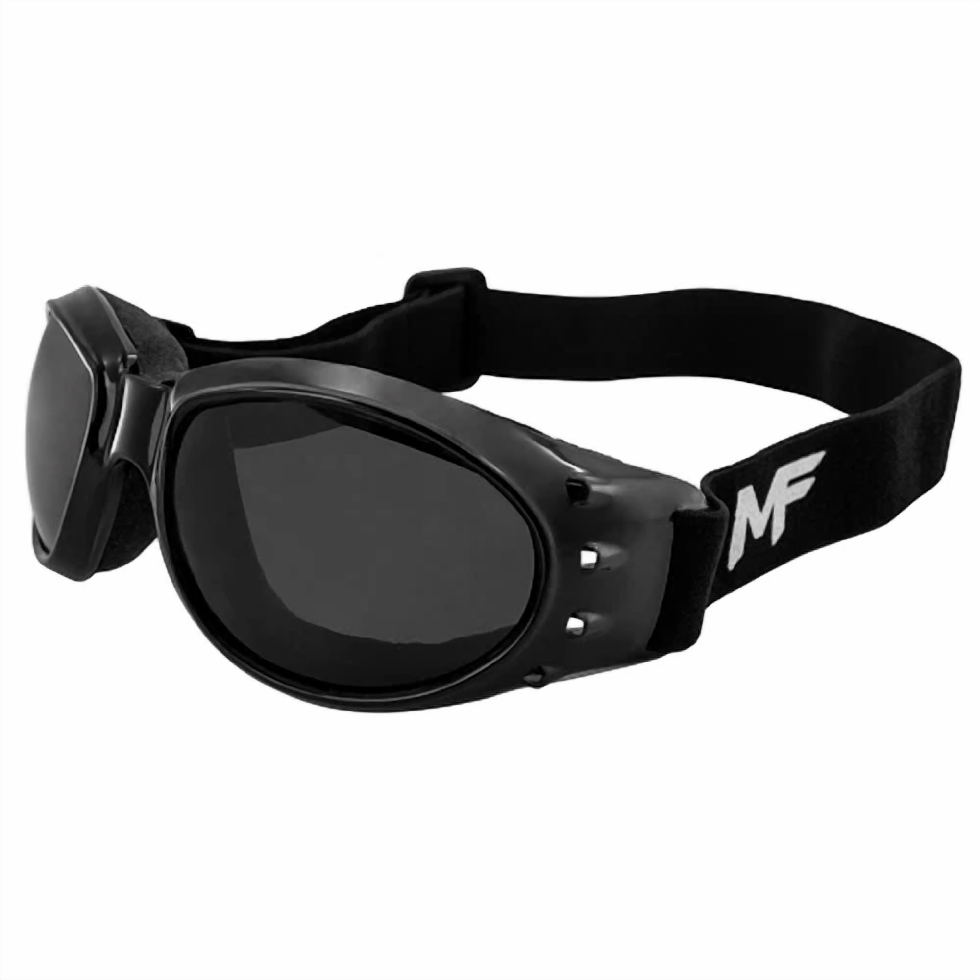 Vulcan Padded Antifog Motorcycle Goggles Black Frames Polarized Lens Motoframes