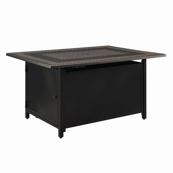 Vulcan Perkins Rectangular Aluminum Propane Fire Pit Table