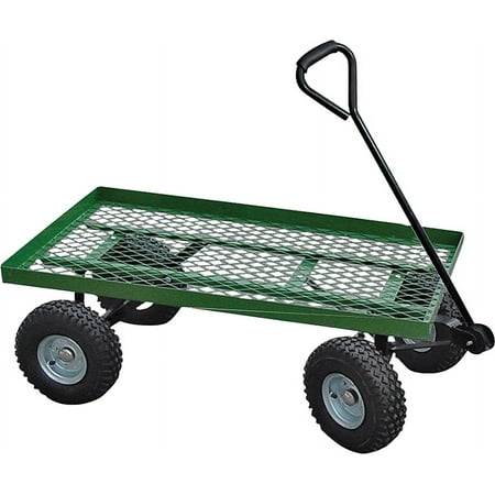 Landscapers Select YTL22114 Garden Cart, 600 lb Weight Capacity, Comfort-Grip Handle, Green