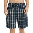 thumbnail image 1 of Vulcanodon Mens 100% Cotton Pajama Shorts, Soft Lounge Pajama Pants with Big Pockets for Men Plaid Pj Bottoms(Dark Blue-Plaid, Medium), 1 of 6
