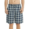 thumbnail image 1 of Vulcanodon Mens 100% Cotton Pajama Shorts, Soft Lounge Pajama Pants with Big Pockets for Men Plaid Pj Bottoms(Navy-Plaid, Medium), 1 of 5