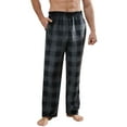 thumbnail image 1 of Vulcanodon Mens Flannel Pajama Pants, Soft Plaid Sleep Fleece Lounge Bottoms with Pockets(Buffalo Plaid-grey, L), 1 of 4