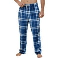 thumbnail image 1 of Vulcanodon Mens Flannel Pajama Pants, Soft Plaid Sleep Fleece Lounge Bottoms with Pockets(Dark Blue- Plaid, L), 1 of 4