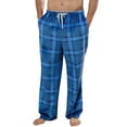 thumbnail image 1 of Vulcanodon Mens Flannel Pajama Pants, Soft Plaid Sleep Fleece Lounge Bottoms with Pockets(Royal Blue- Plaid, M), 1 of 4