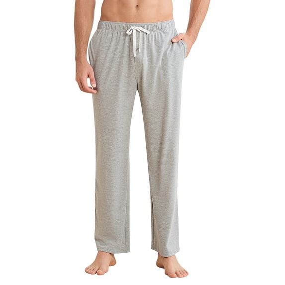 Vulcanodon Mens Pajama Pants Cotton Lightweight Sleep Lounge Pants PJ Bottoms with Pockets and Button Fly