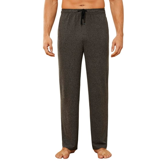 Vulcanodon Mens Pajama Pants, Lightweight Lounge Pant with Pockets Ultra Soft Pj Bottoms,(Dark Grey Mel.S)
