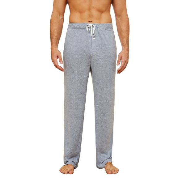 Vulcanodon Mens Pajama Pants, Lightweight Lounge Pant with Pockets Ultra Soft Pj Bottoms,(Navy Mel.M)