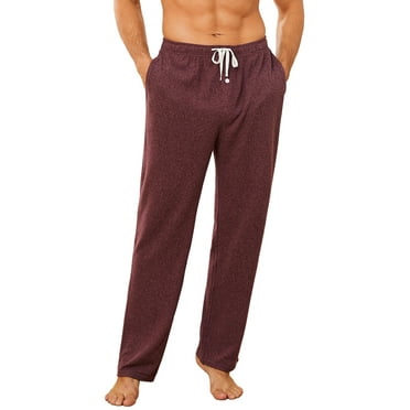 Vulcanodon Mens Pajama Pants, Lightweight Lounge Pant with Pockets Ultra Soft Pj Bottoms,(Purple Mel.M)