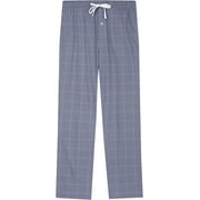 Vulcanodon Mens Plaid Sleep Pants, Cotton Pajama Pants with Pockets, Soft Lounge Pajama Bottoms for Men (Iron Gray-plaid, Large)
