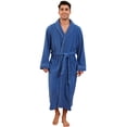 thumbnail image 1 of Vulcanodon Mens Shawl Collar Fleece Bathrobe, Soft Warm Long Sleeve Robe with Pockets Spa Robes for Men Cozy Sleepwear（Royal Blue, L/XL）, 1 of 4